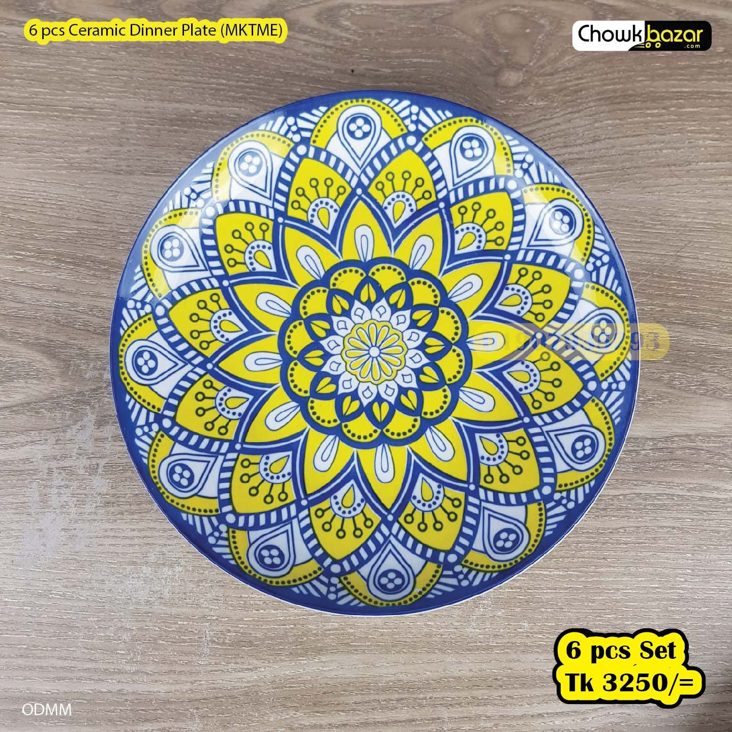 6 pcs Ceramic Dinner Plate (MKTME)0222!