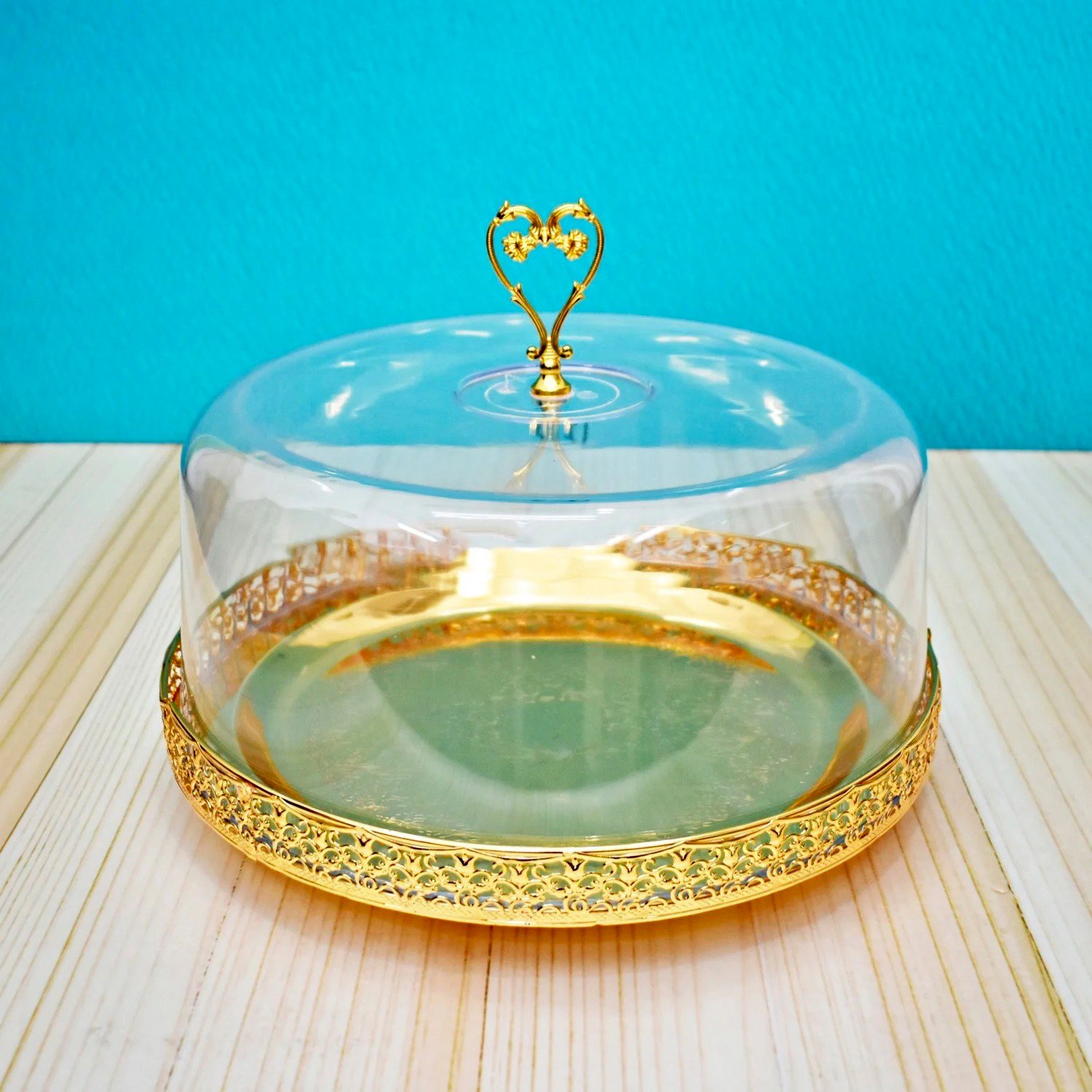 12 Inch Metal Cake Stand Serving Platter Cake Plate with Dome Cover Size 12 -9inch 2250tk e