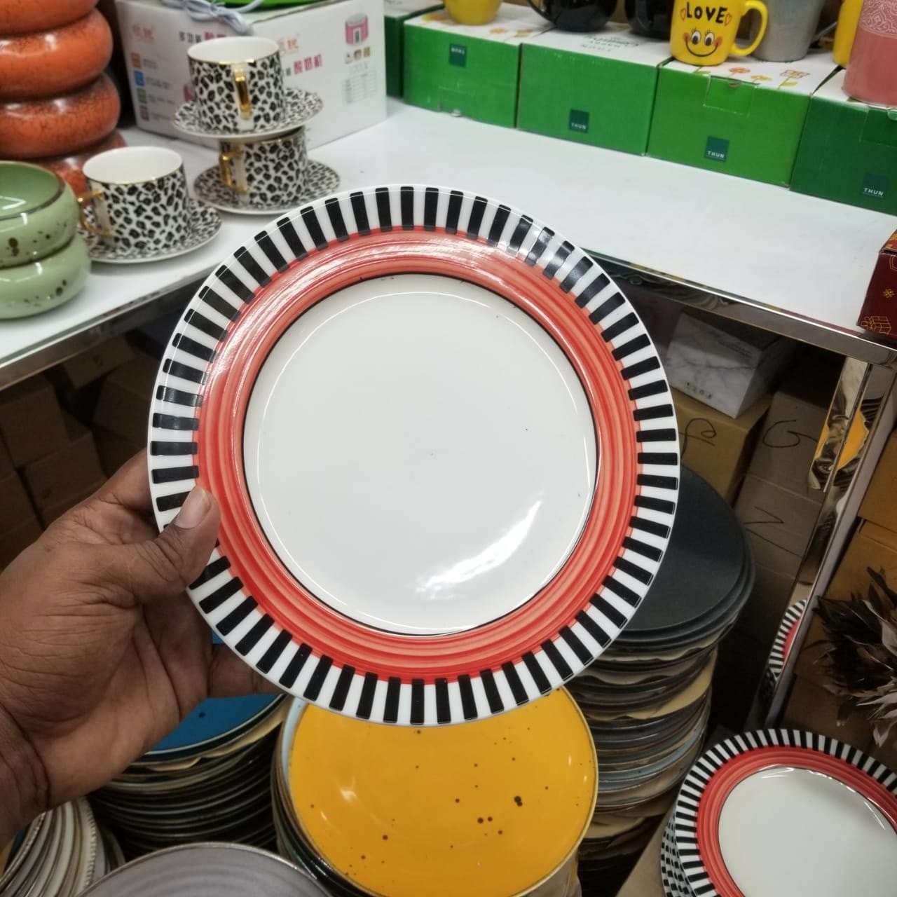 Ceramic Half Rice Plate 150tk 7.5inch 10.5inch