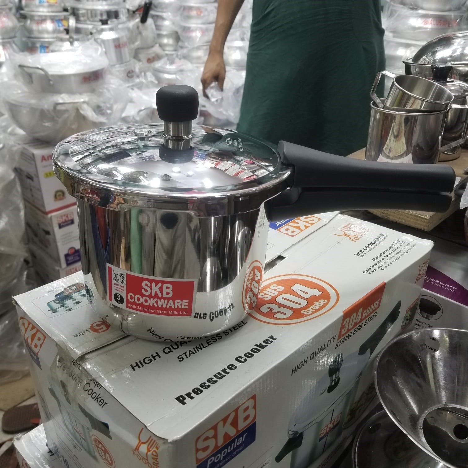 stainless Steel Skb Presssure Cooker 2L 1450tk 3L 16500tk 5 Liter 1850tk 6 Liter 1720tk 7Liter 1950tk