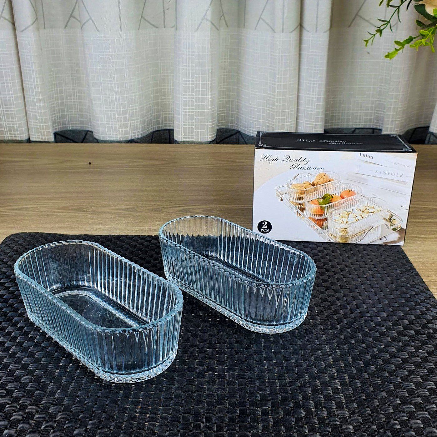 2 Pcs Serving Dish 6.5 inch Widht 3 Inch 450tK