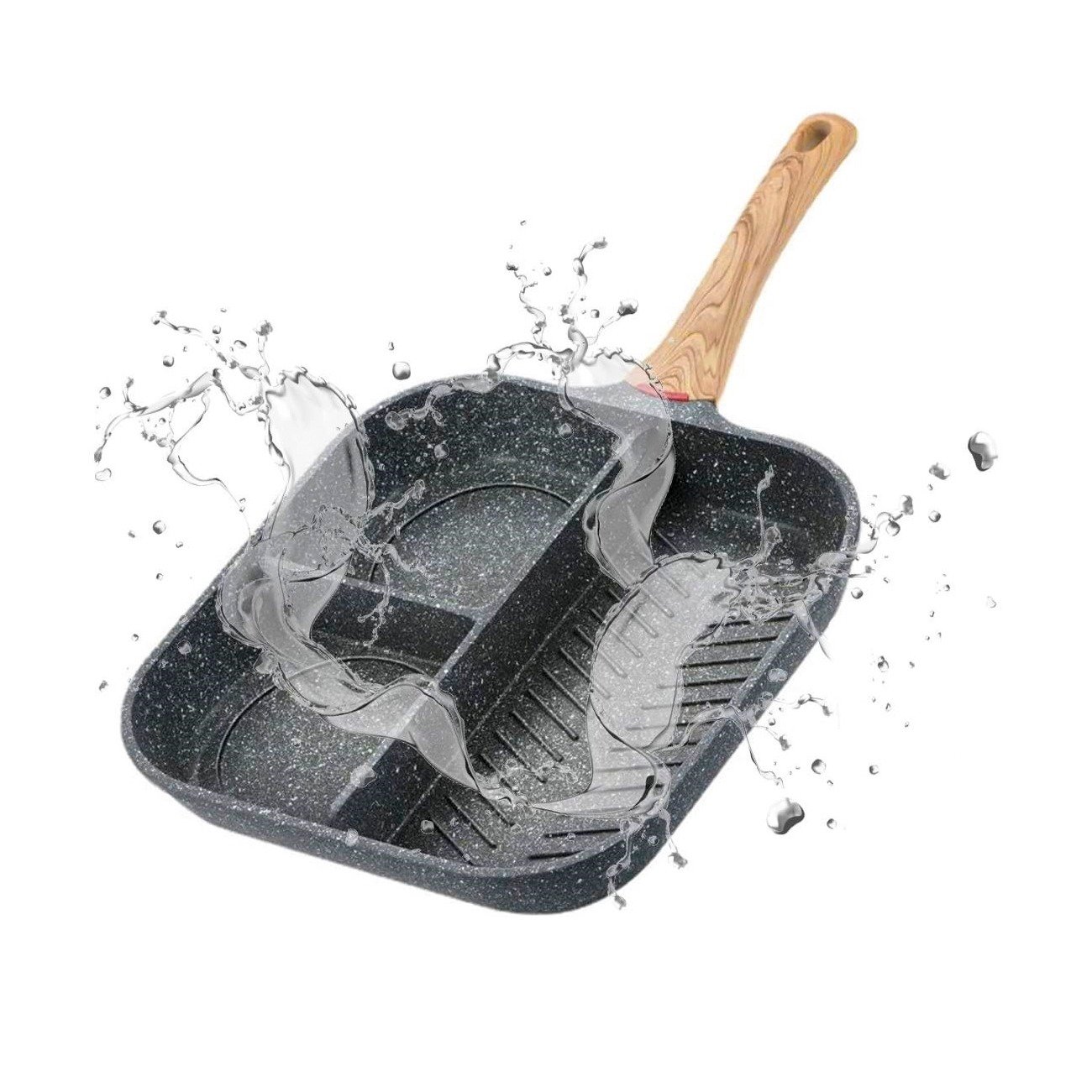 28cm Nonstick Divided Grill Pan 1650TK E2