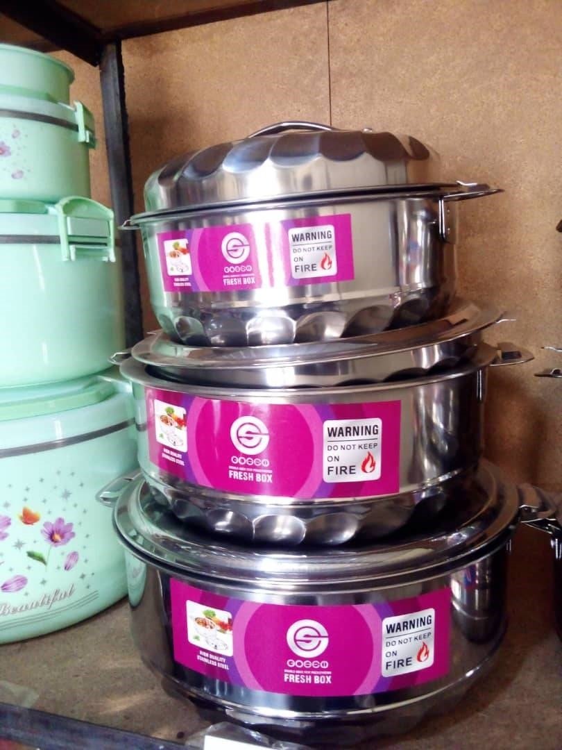 3 pcs Stainless Steel Hotspot Set 2500ML 3500ml 4000ML 2450tk E