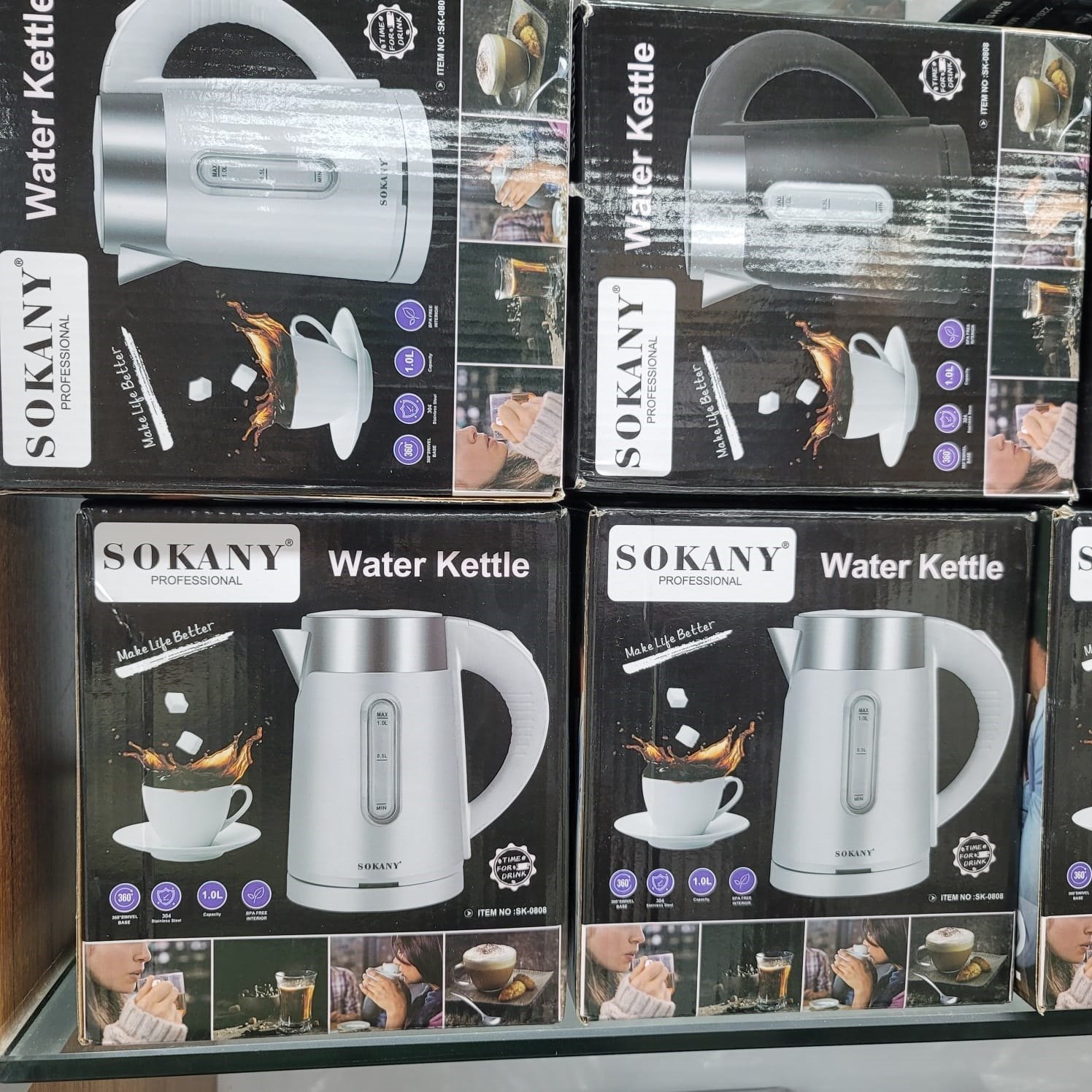 Sokany Electronic Water Kettle 1 Liter 950tk