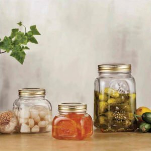 Glass Jar With Metal Lid