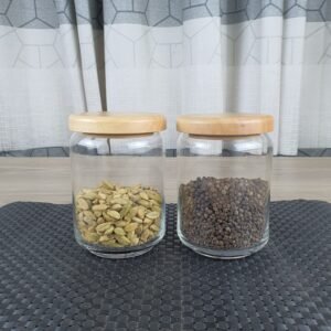 Ocean Pop Jar With Wooden lid (B02523)