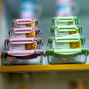 4 Pcs Ovenproof bati with plastic Lid