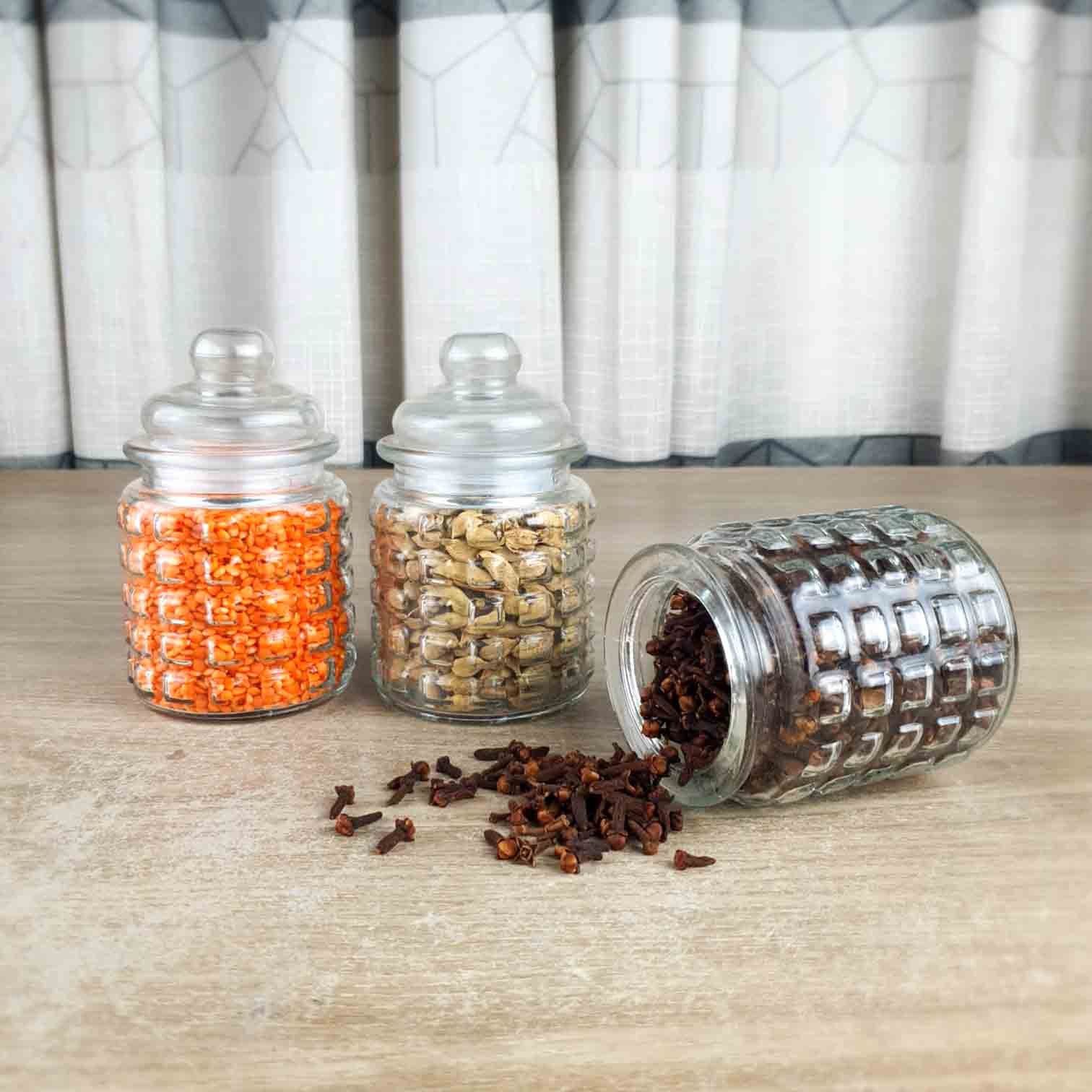 3pcs airtight Glass jar Ches Degine Hight 5 diameter 3inch k360tk s750tk 1