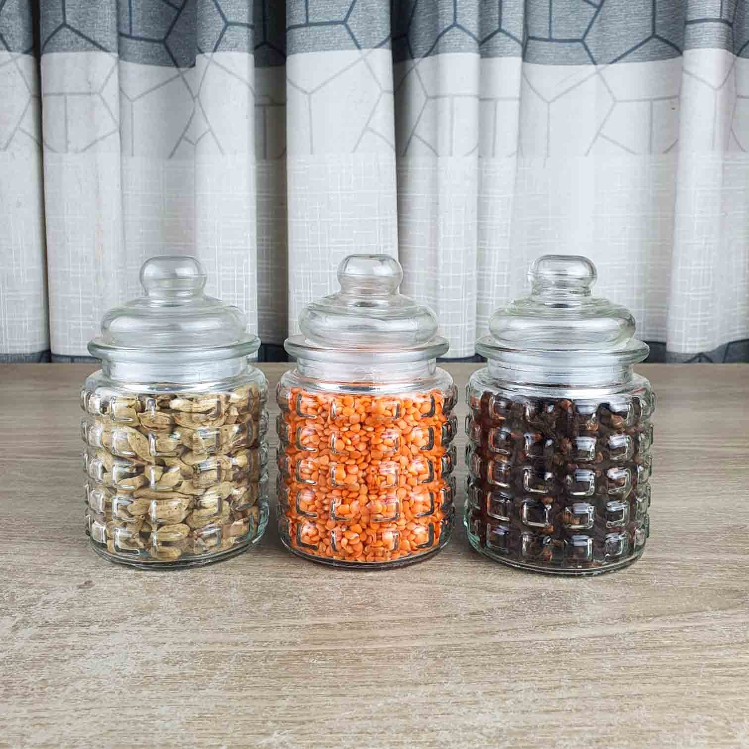 3pcs airtight Glass jar Ches Degine Hight 5 diameter 3inch k360tk s750tk