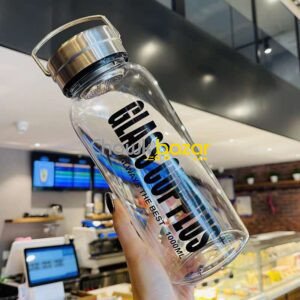 Glass cup plus Water bottle (00284)