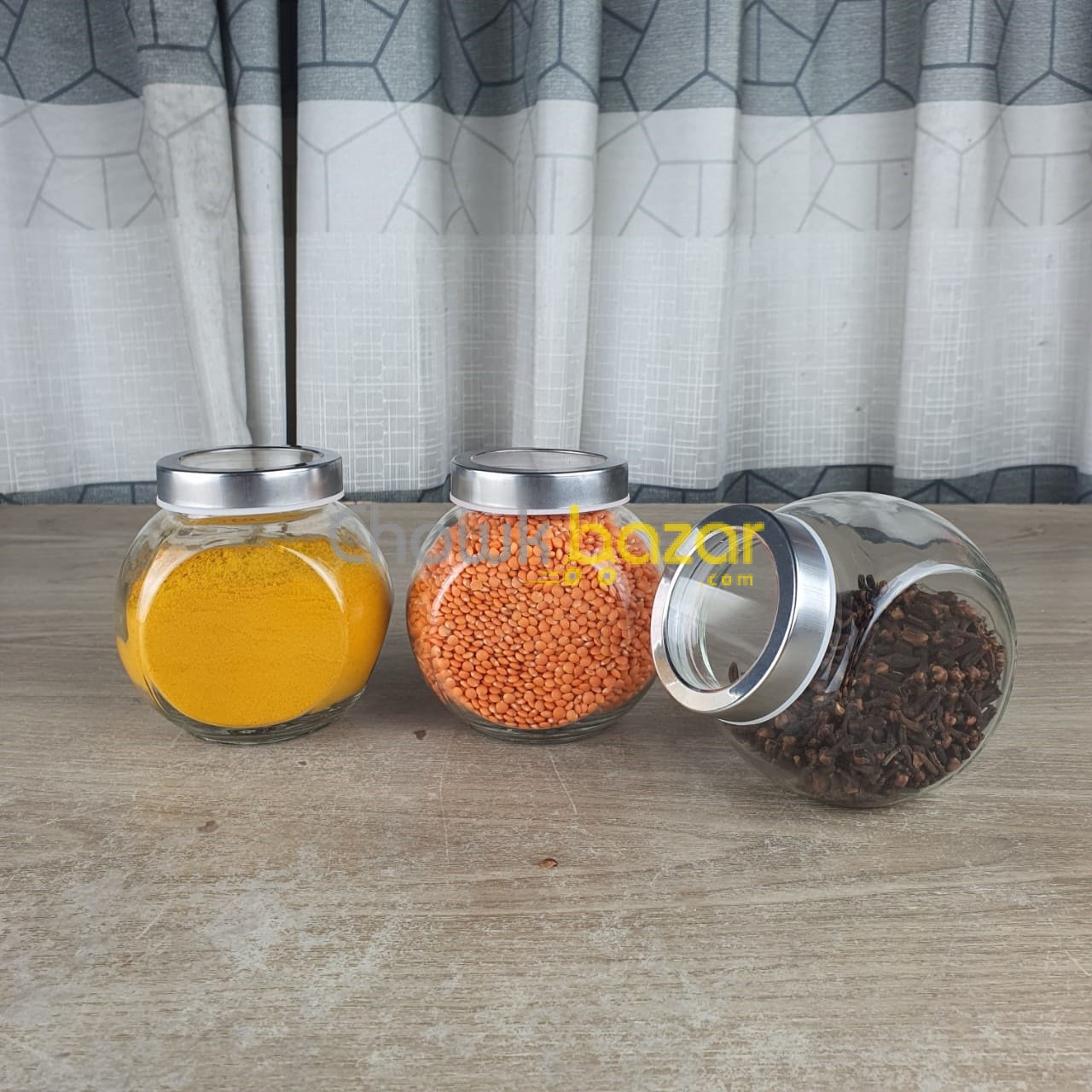 3 Pcs Airtight Glass Jar 00478 (1)