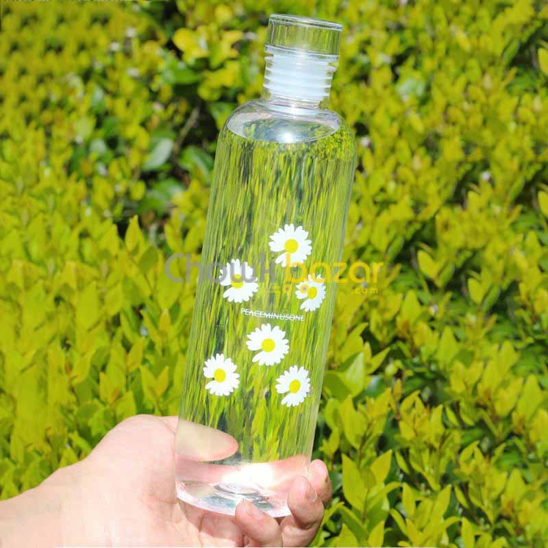 1000ml Flower Design Glass Bottle 00760