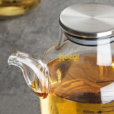 1000ml Round Shape Oilpot with Steel Lid - AH 00715 (1)