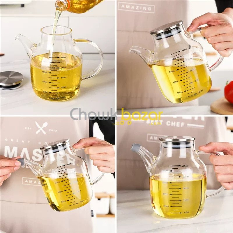 1000ml Round Shape Oilpot with Steel Lid - AH 00715 (3)