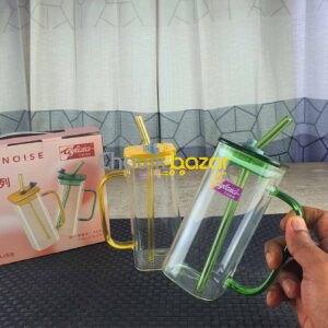 2pcs Square Juice pot With Straws 00755