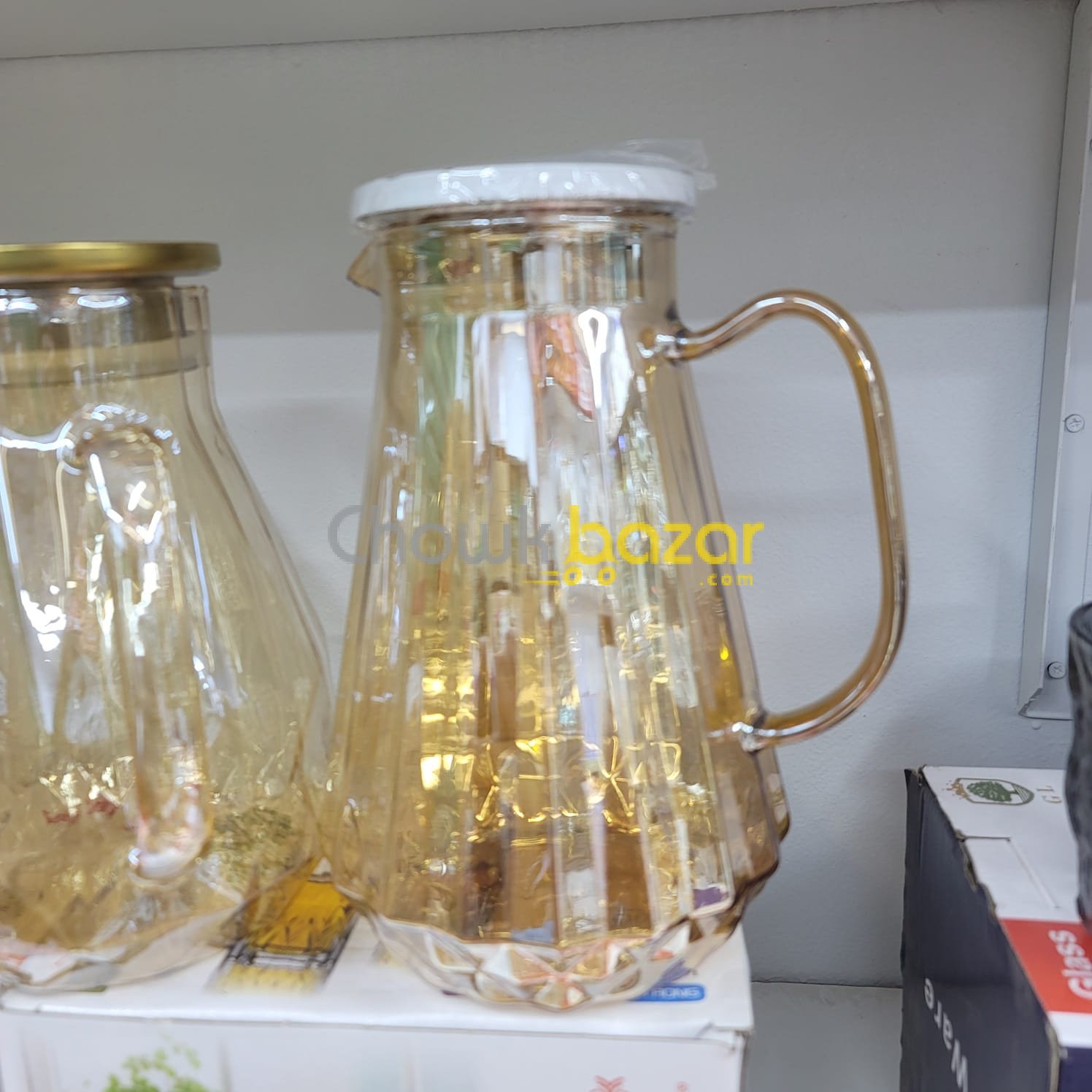 Diamond Cut Step Design Golden Jug -SGR 00776 (3)