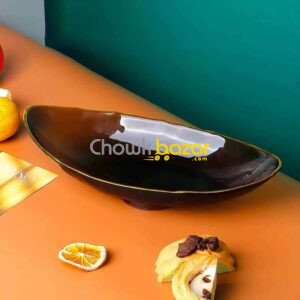 Oval Design Glass Serving Plate 00731