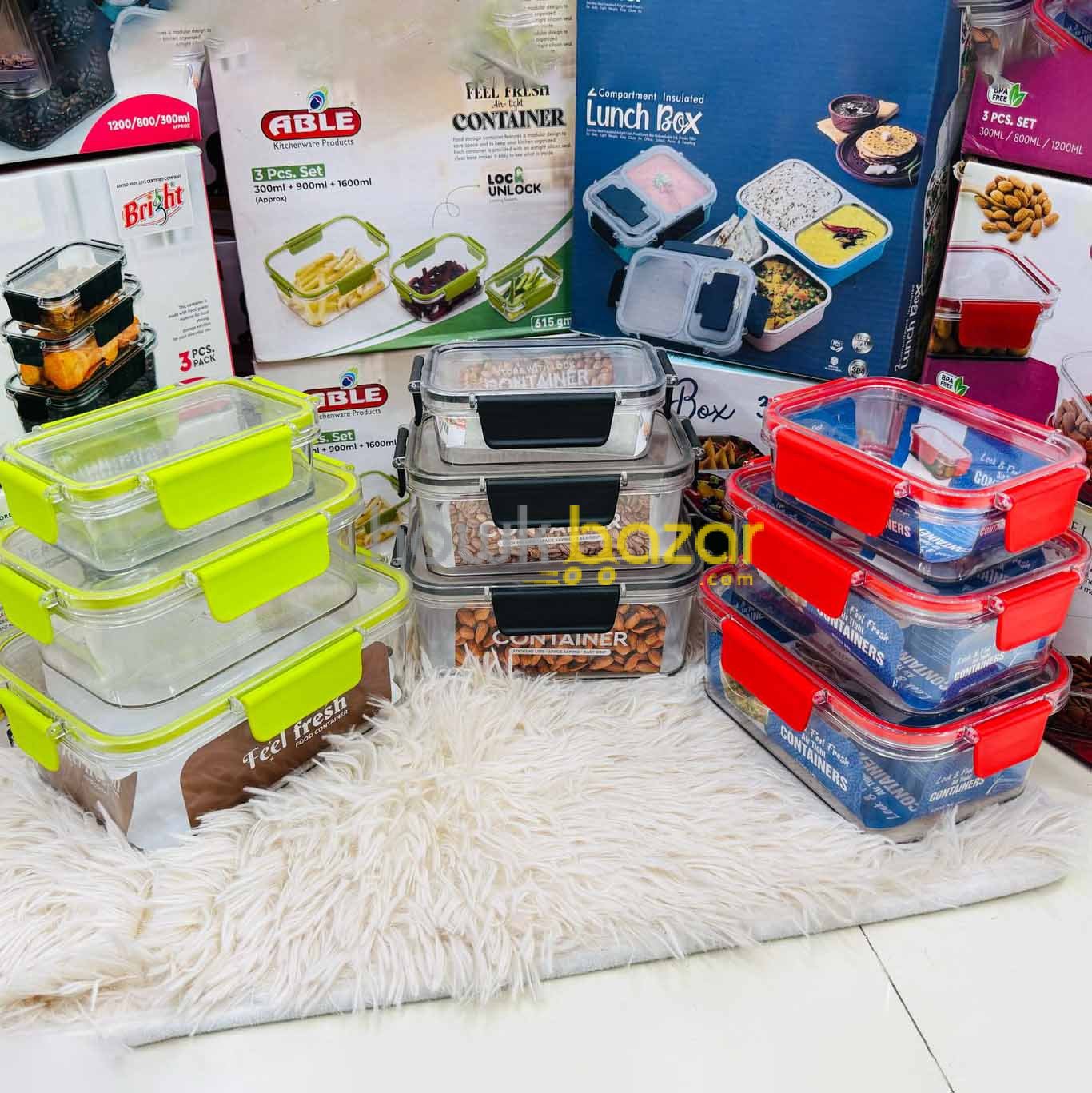 Able Acrylic Food Storage Bati 3pcs Set 00799