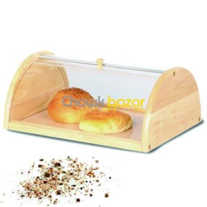 Wooden Bread Box, Serving Tray Acrylic Lid 00857